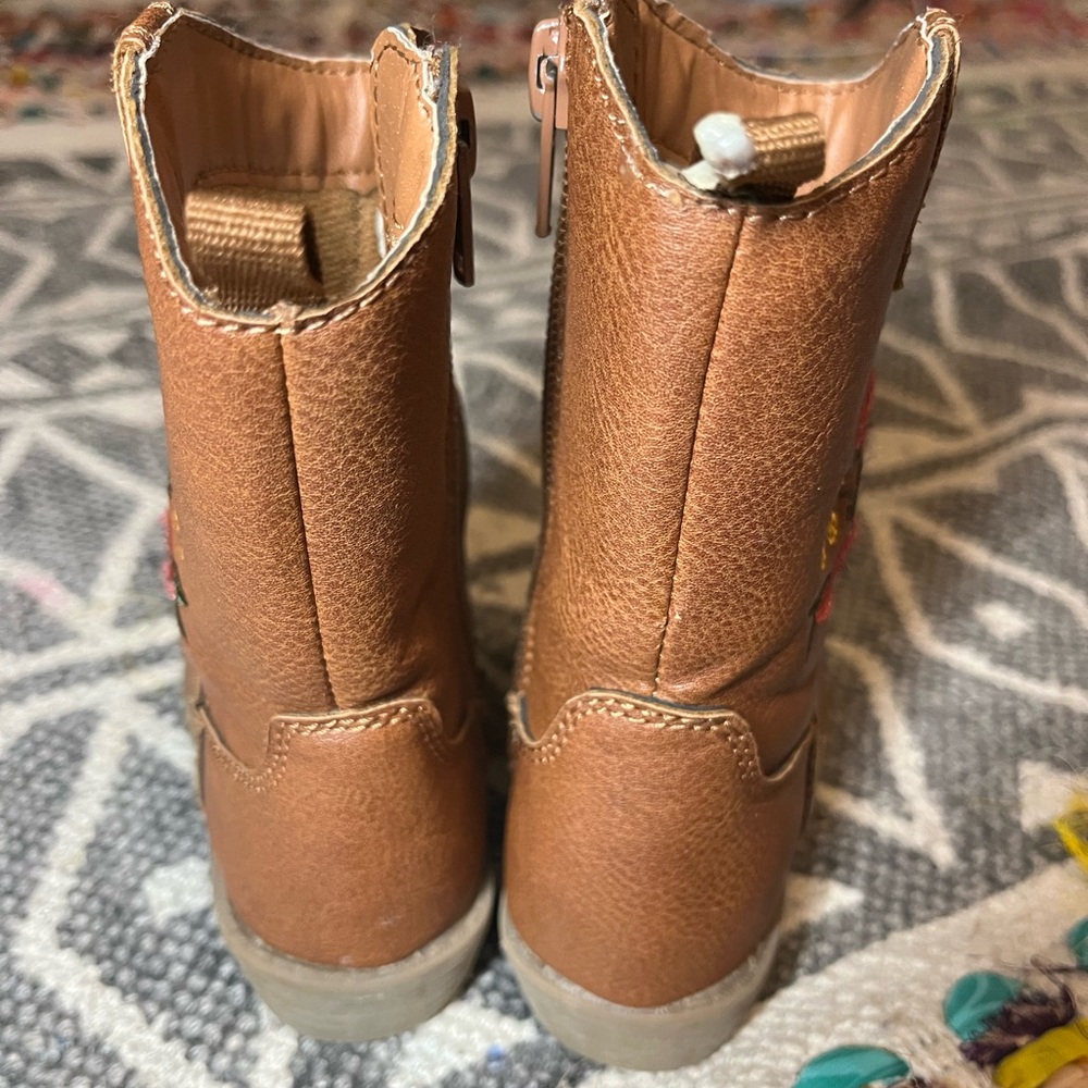 Toddler Girl Floral Riding Boot - Picture 3 of 6